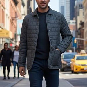 Alex Crane Quilted Kite Jacket in Ink